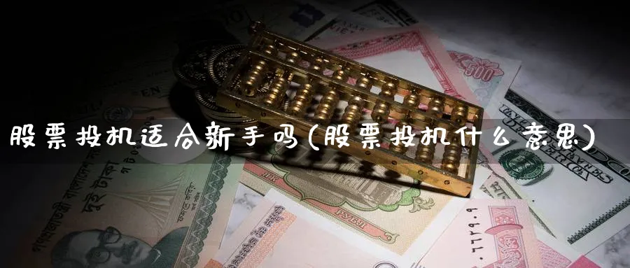 股票投机适合新手吗(股票投机什么意思)_https://www.ccsxhkc.com_商业模式_第1张