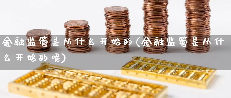 金融监管是从什么开始的(金融监管是从什么开始的呢)_https://www.ccsxhkc.com_金融监管_第1张