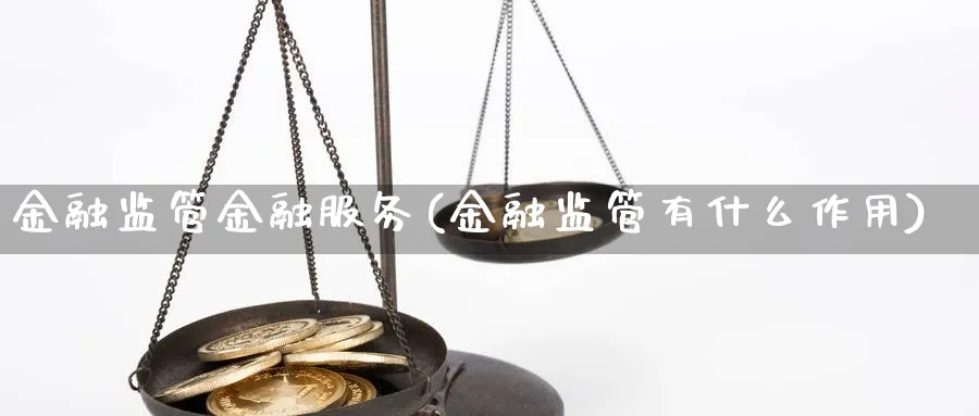 金融监管金融服务(金融监管有什么作用)_https://www.ccsxhkc.com_金融监管_第1张